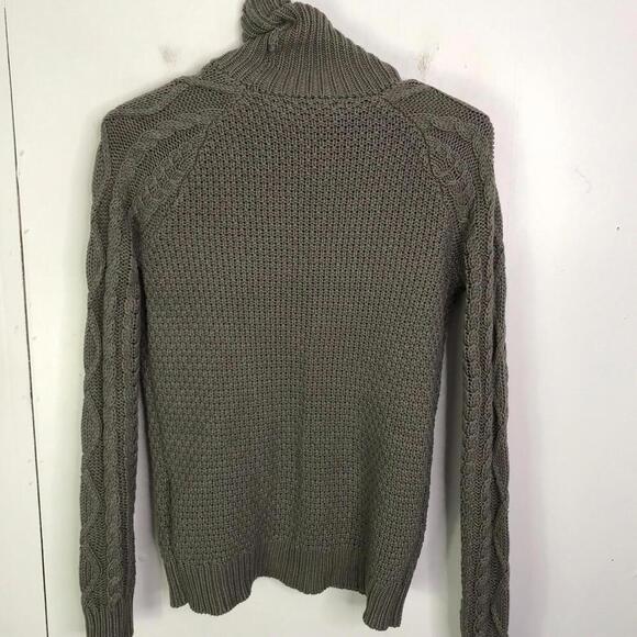 Lauren Ralph Lauren Sweater Womens Turtleneck Cableknit Chunky Heavy Cotton - Picture 2 of 8